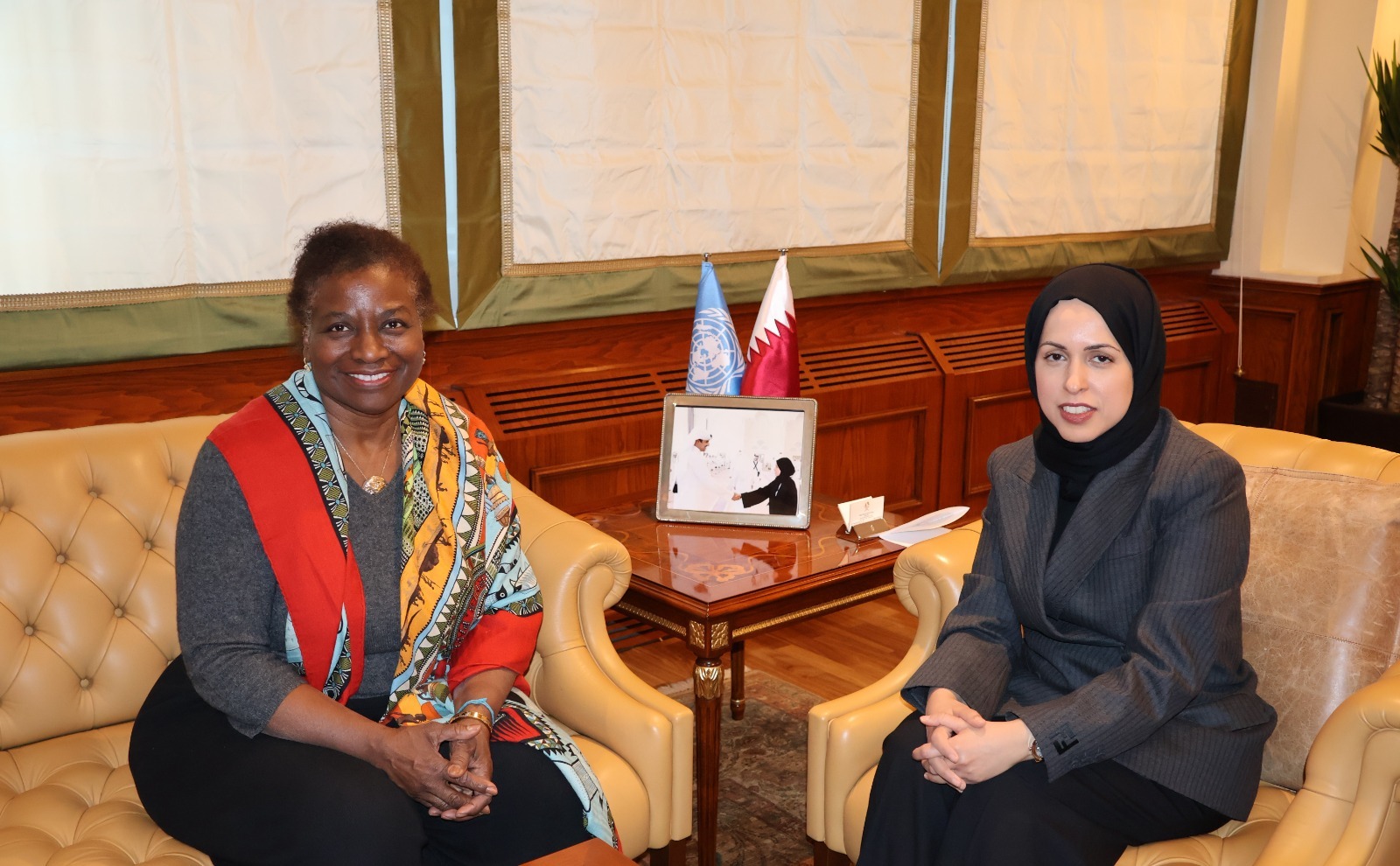 Rencontre entre la représentante permanente du Qatar auprès des Nations unies et la directrice exécutive de l'UNFPA