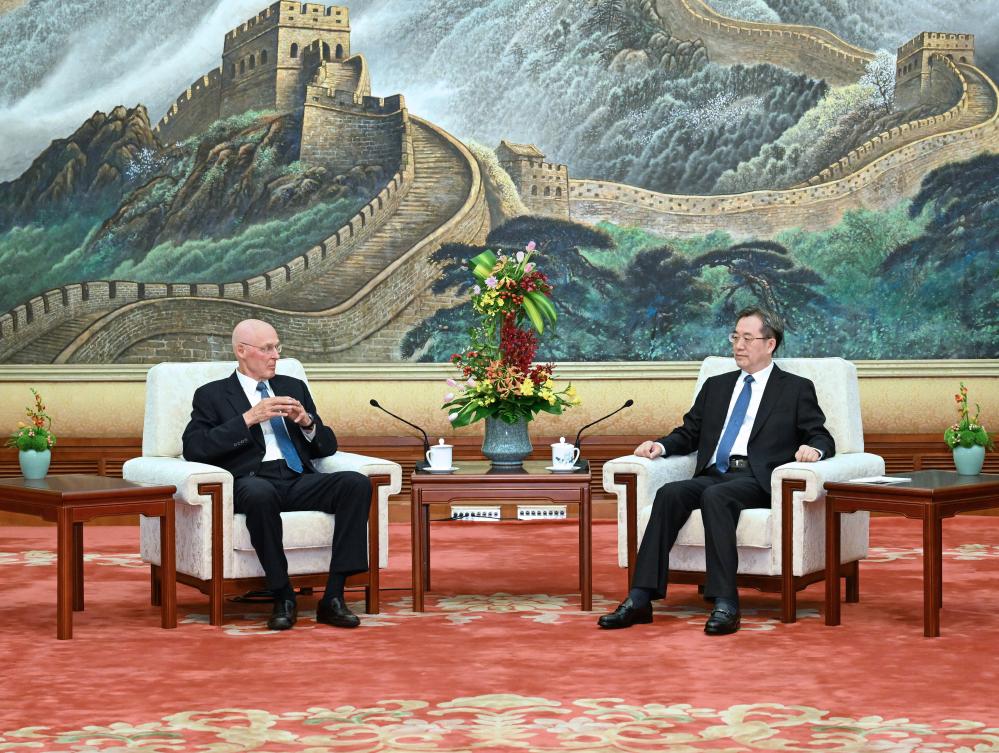 Un vice-PM chinois rencontre l'ancien secrétaire au Trésor des Etats-Unis